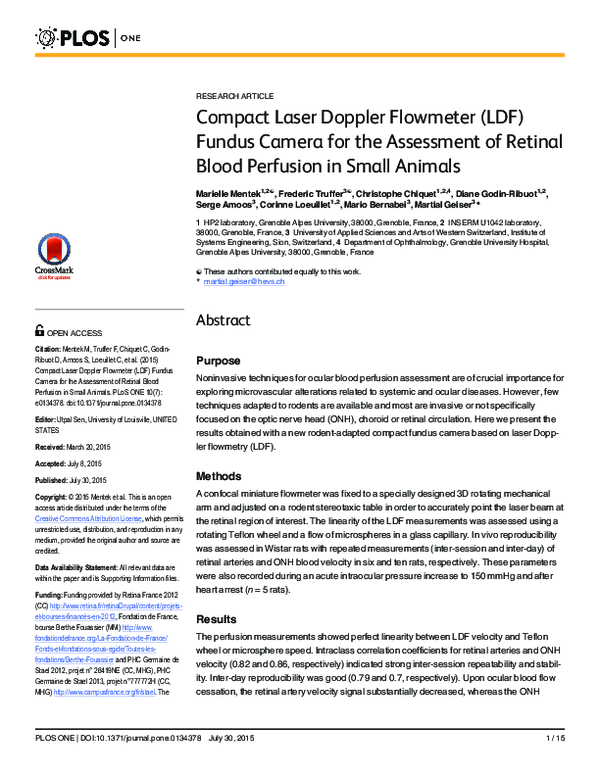 (PDF) Compact Laser Doppler Flowmeter (LDF) Fundus Camera for the ...