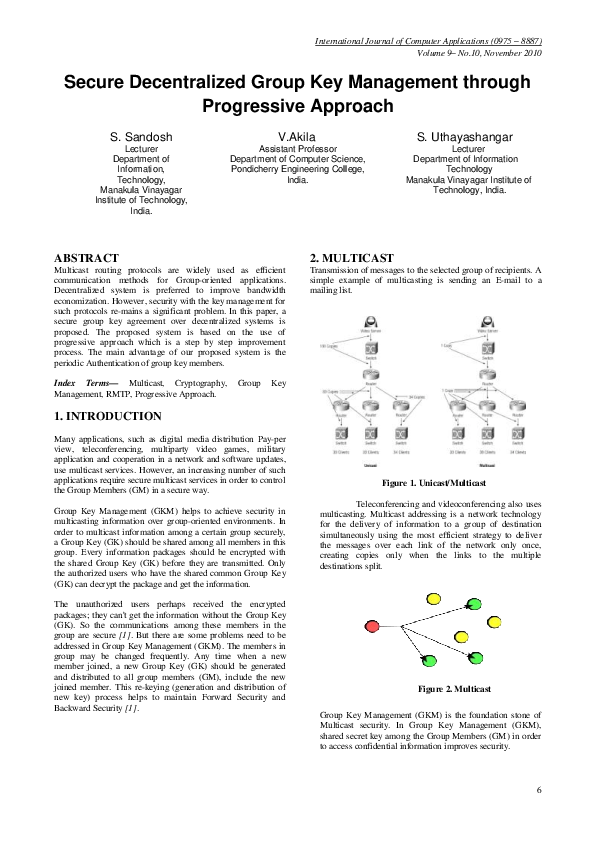 (PDF) Secure Decentralized Group Key Management through Progressive ...
