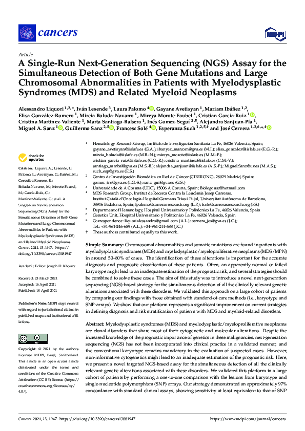 (PDF) A Single-Run Next-Generation Sequencing (NGS) Assay for the ...