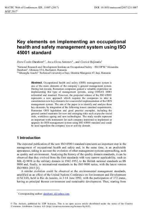 ISO 45001 IMPLEMENTATION HOW TO BECOME AN OCCUPATIONAL HEALTH AND SAFETY CHAMPION PDF visual data 5
