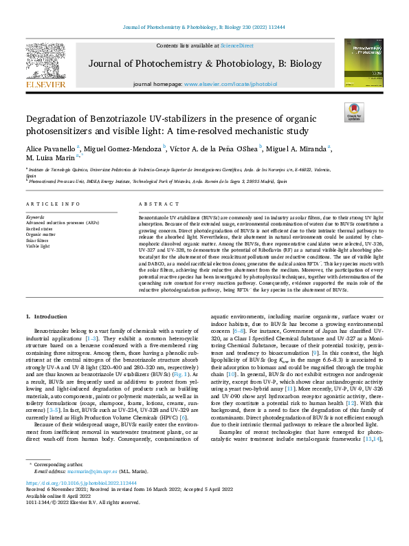 (PDF) Journal of Photochemistry & Photobiology, B: Biology