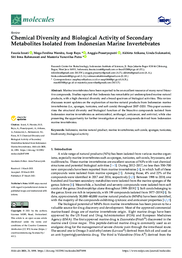 (PDF) Chemical Diversity and Biological Activity of Secondary ...