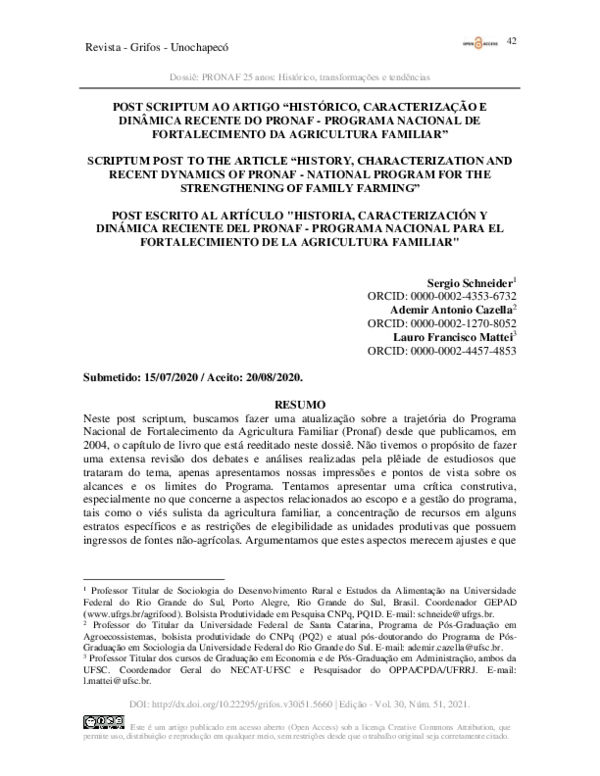 (PDF) Post Scriptum Ao Artigo “Histórico, Caracterização e Dinâmica ...