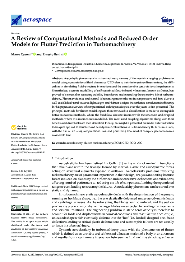 (PDF) A Review of Computational Methods and Reduced Order Models for ...