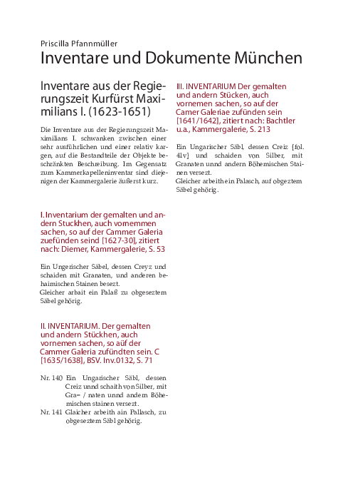 (PDF) Inventare und Dokumente München