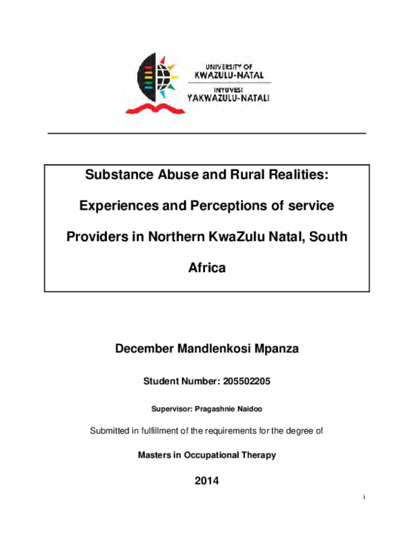 (PDF) Substance abuse and rural realities : experiences and perceptions ...