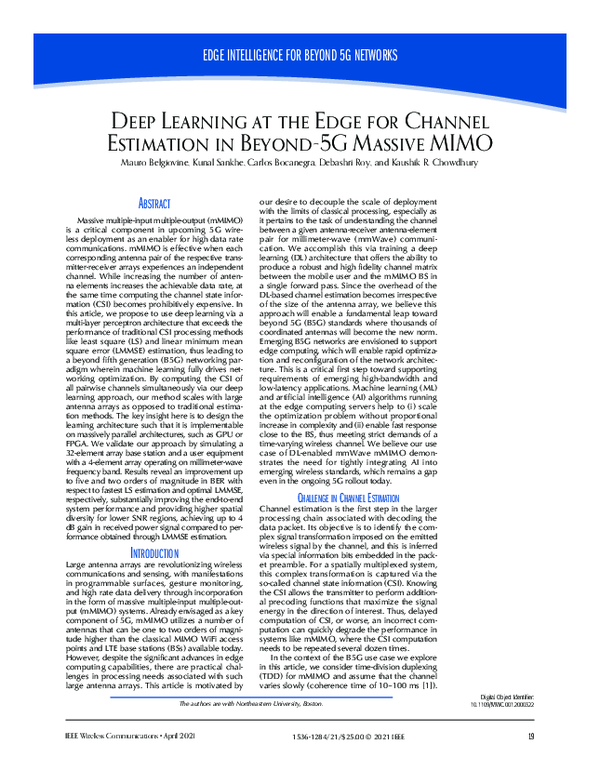(PDF) Deep Learning at the Edge for Channel Estimation in Beyond-5G ...