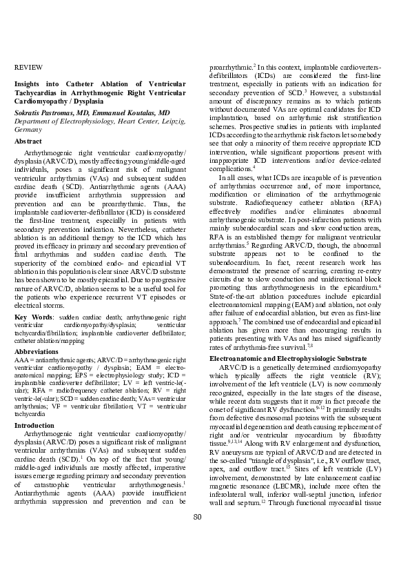 (PDF) Insights into Catheter Ablation of Ventricular Tachycardias in ...