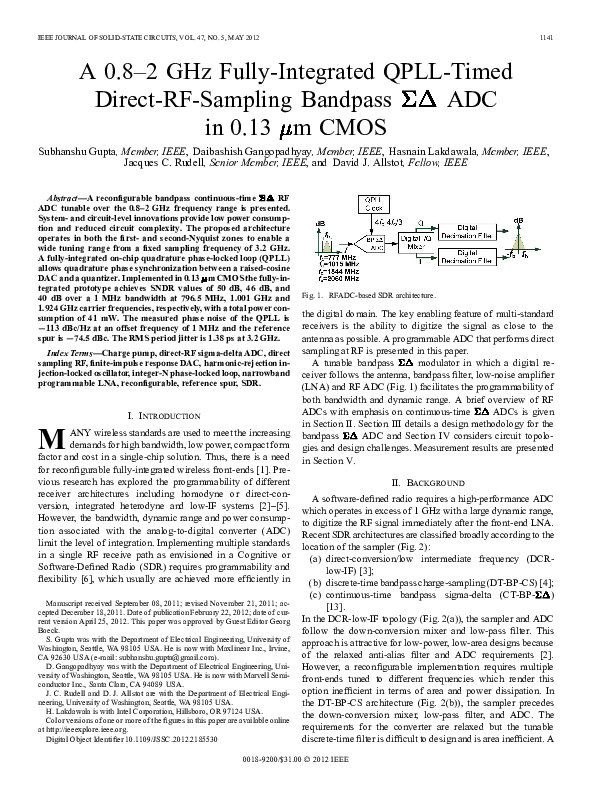 (PDF) A 0.8–2 GHz Fully-Integrated QPLL-Timed Direct-RF-Sampling ...
