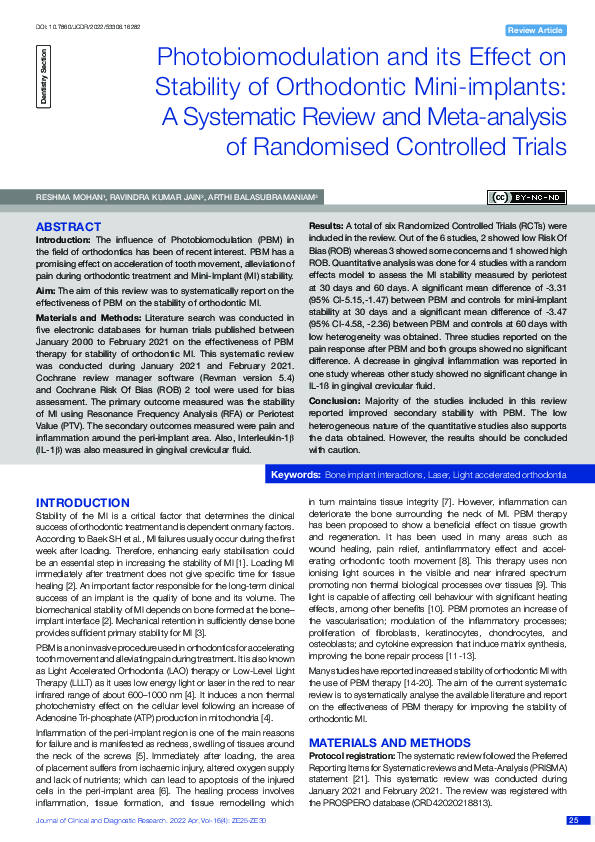 Systematic Review And Meta Analysis Of Randomised Controlled Trials
