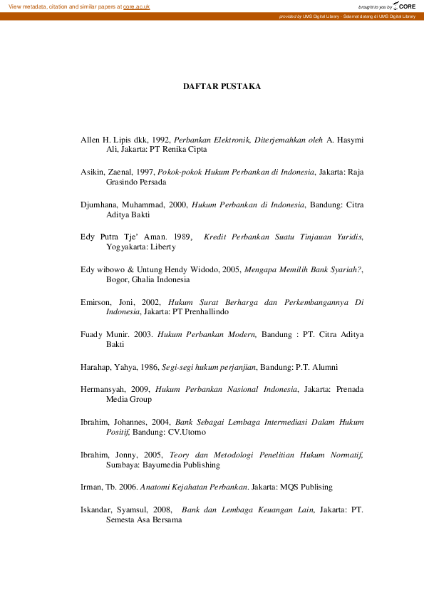 (PDF) Perlindungan Hukum Terhadap Pengguna Automated Teller Machine ...