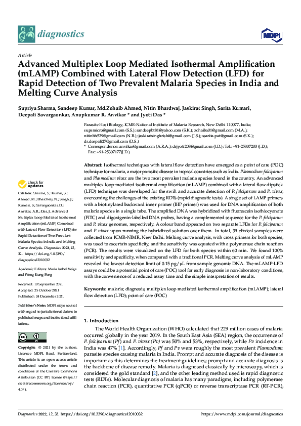 (PDF) Advanced Multiplex Loop Mediated Isothermal Amplification (mLAMP ...