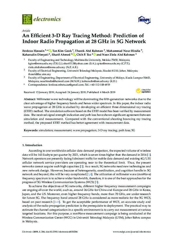 (PDF) An Efficient 3-D Ray Tracing Method: Prediction of Indoor Radio ...