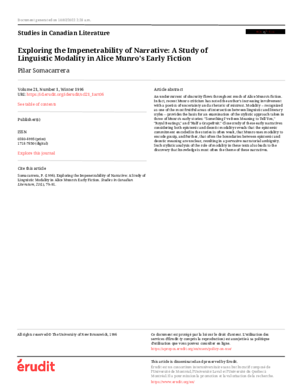 (PDF) Exploring the Impenetrability of Narrative: A Study of Linguistic ...