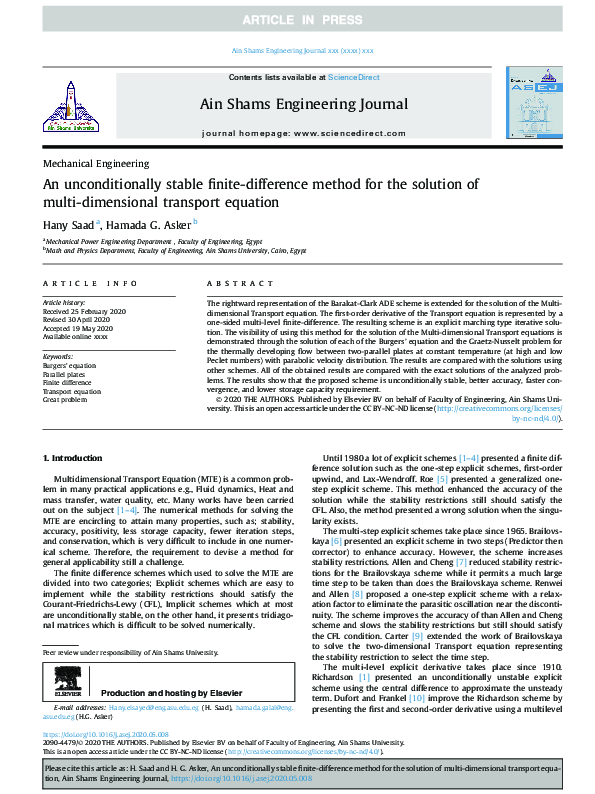 (PDF) An unconditionally stable finite-difference method for the ...