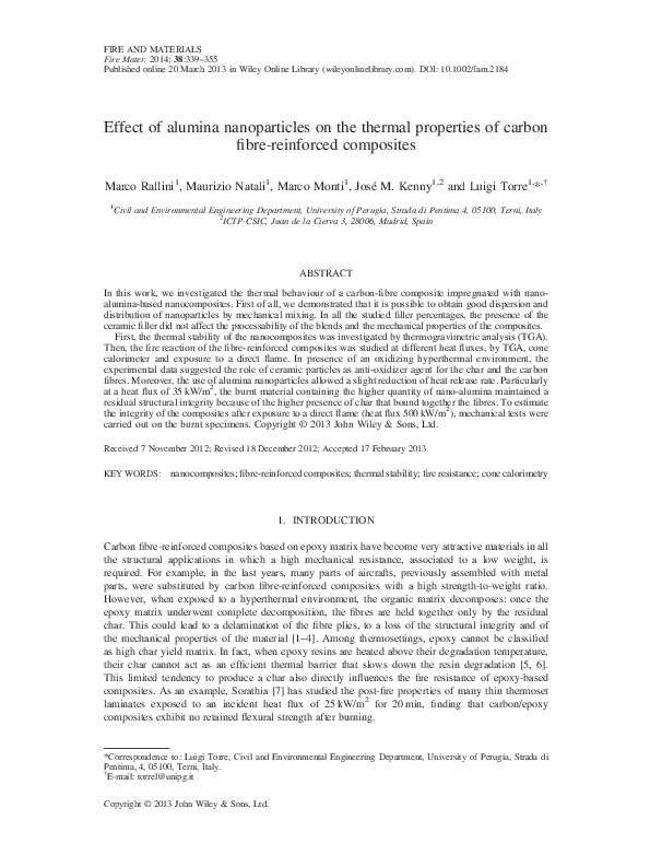 (PDF) Effect of alumina nanoparticles on the thermal properties of ...