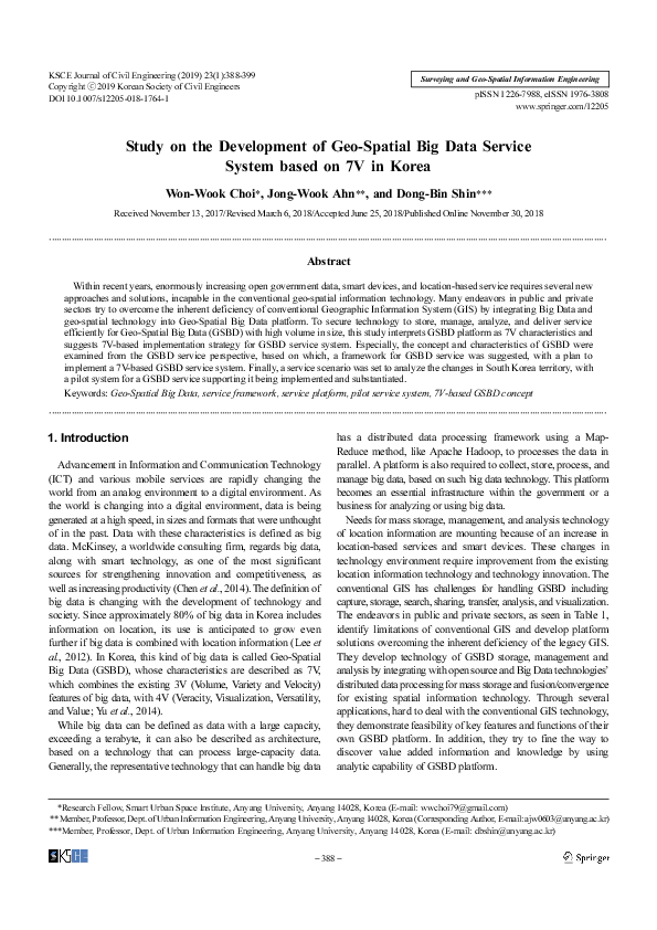 (PDF) Study on the Development of Geo-Spatial Big Data Service System ...