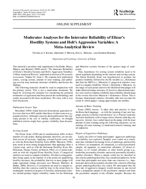(PDF) A Meta-Analytical Review, ” published in Journal of Personality