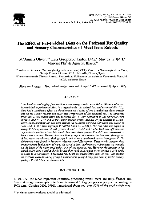 (PDF) The effect of fat-enriched diets on the perirenal fat quality and ...