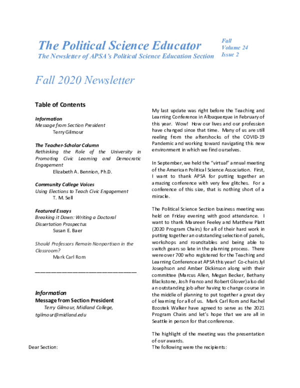(PDF) Breaking it Down: Writing a Doctoral Dissertation Prospectus