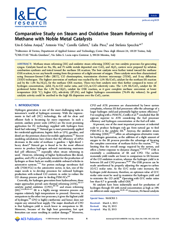 (PDF) Comparative Study on Steam and Oxidative Steam Reforming of ...