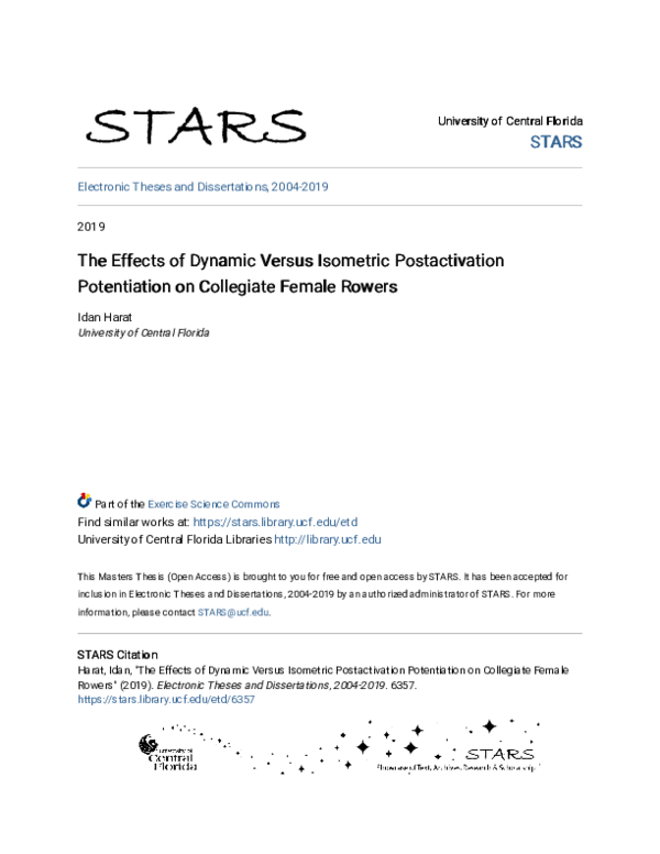 (PDF) The Effects of Dynamic Versus Isometric Postactivation ...