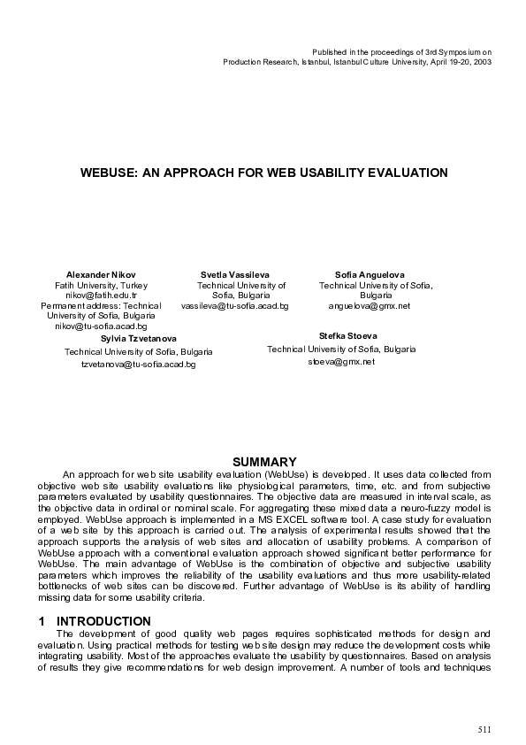 (PDF) WebUse: An approach for web usability evaluation