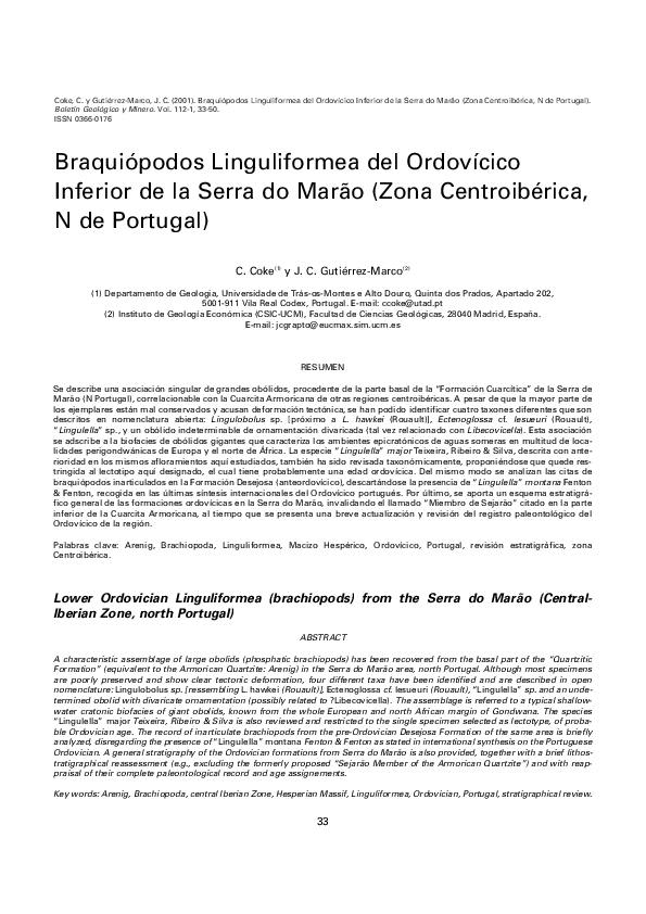(PDF) Lower Ordovician Linguliformea (brachiopods) from the Serra do ...