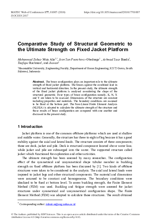 (PDF) Comparative Study of Structural Geometric to the Ultimate ...