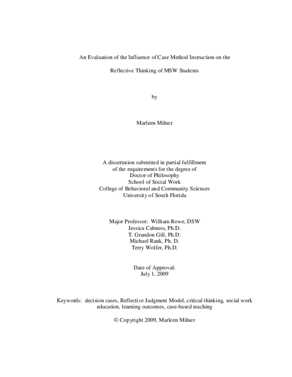 (PDF) An evaluation of the influence of case-method instruction on the ...
