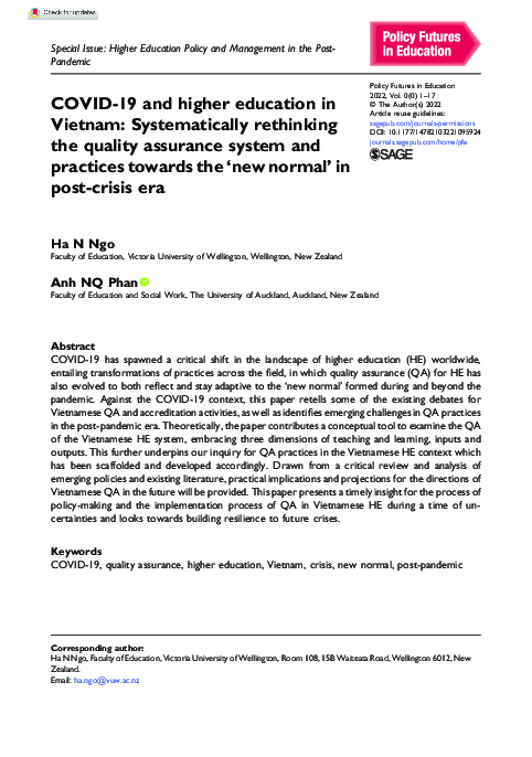 (PDF) Special Issue: Higher Education Policy and Management in the Post ...