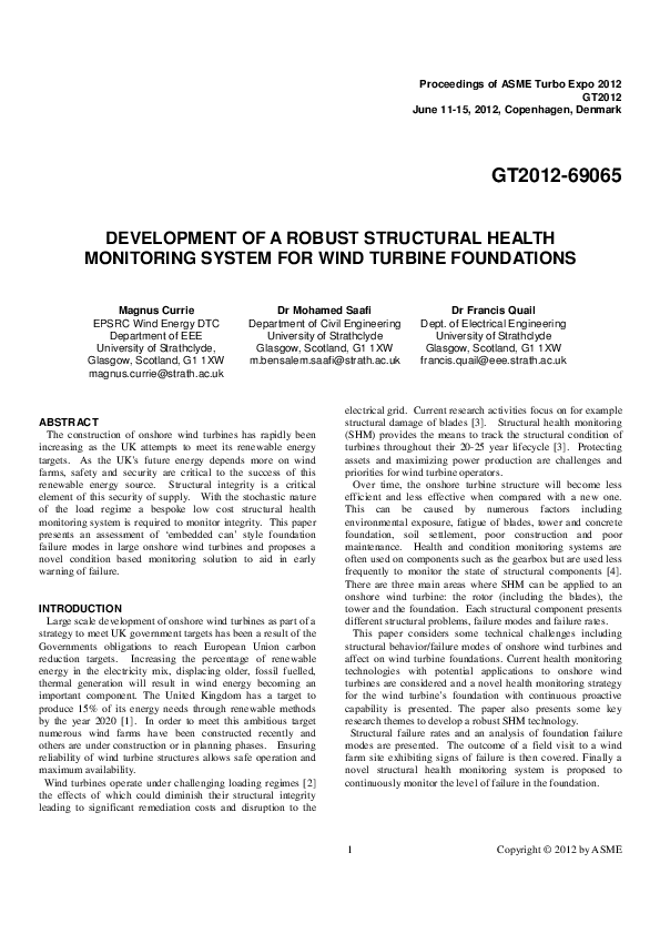 (PDF) Development of a Robust Structural Health Monitoring System for ...