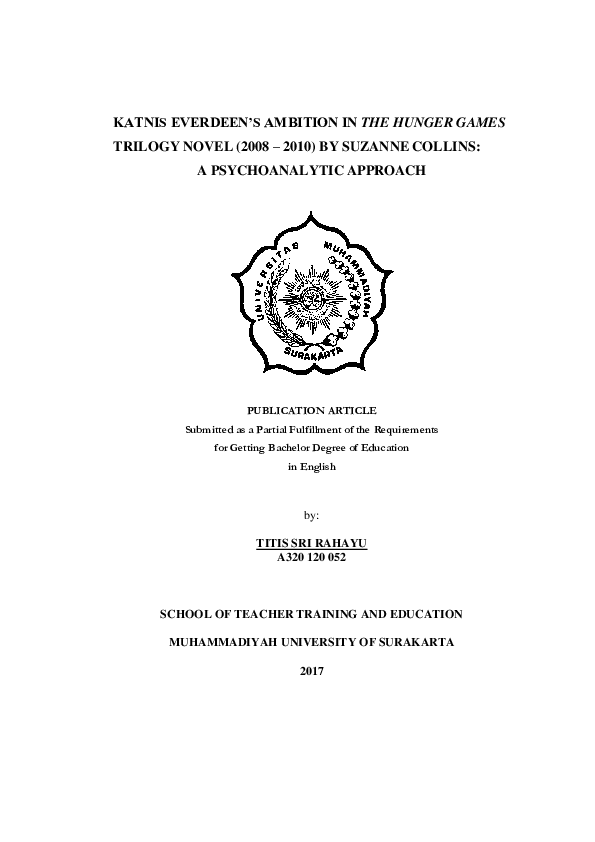 (PDF) Katnis Everdeen’s Ambition In The Hunger Games Trilogy Novel ...