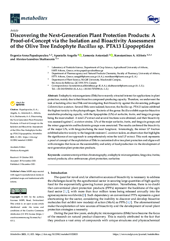 (PDF) Discovering the Next-Generation Plant Protection Products: A ...