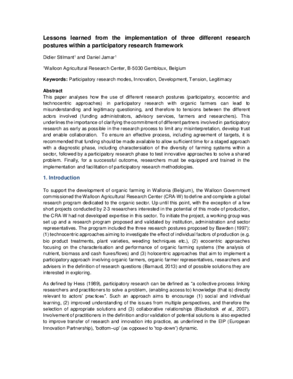 (PDF) Lessons learned from the implementation of three different ...