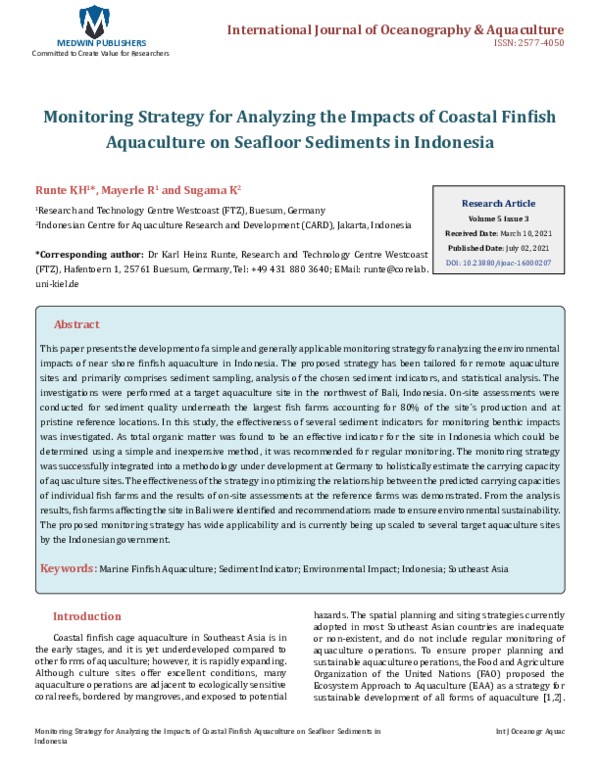 (PDF) Monitoring Strategy for Analyzing the Impacts of Coastal Finfish ...