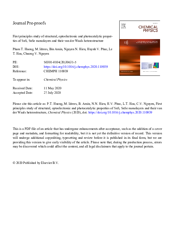 (PDF) First principles study of structural, optoelectronic and ...