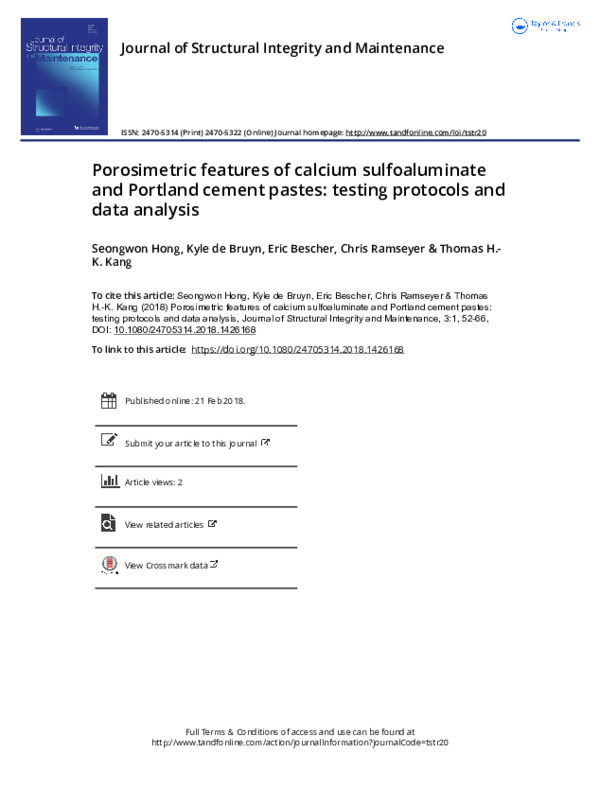 (PDF) Porosimetric features of calcium sulfoaluminate and Portland ...