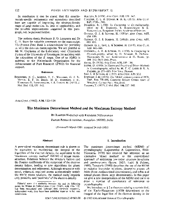 (PDF) The maximum determinant method and the maximum entropy method