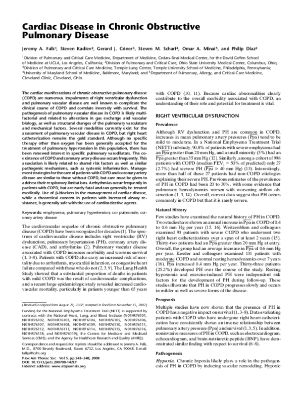 (PDF) Cardiac disease in chronic obstructive pulmonary disease