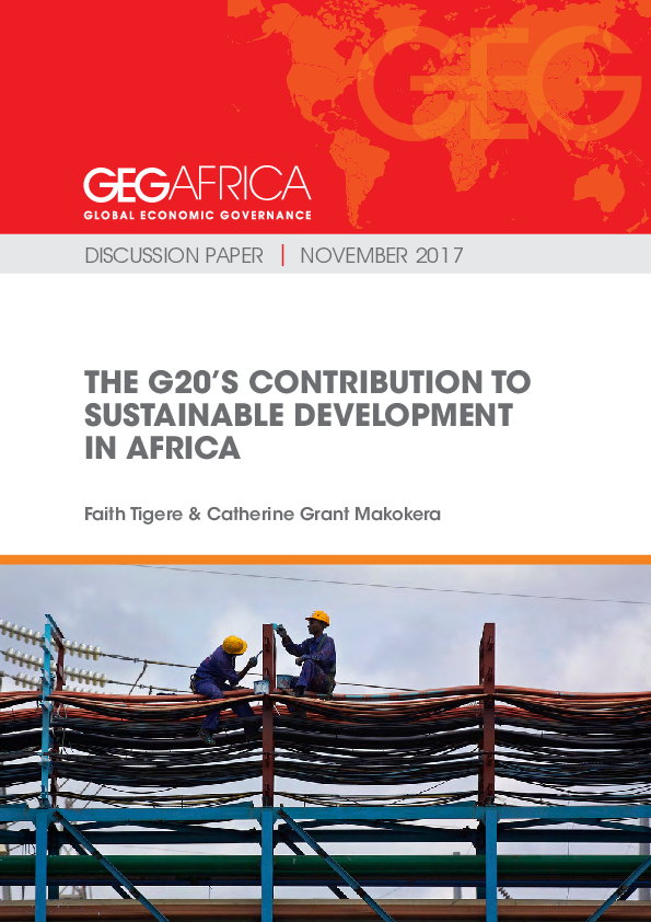 (PDF) The G20's Contribution to Sustainable Development in Africa