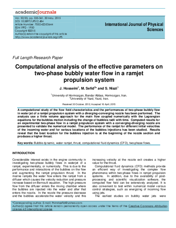 (PDF) Computational analysis of the effective parameters on two-phase ...