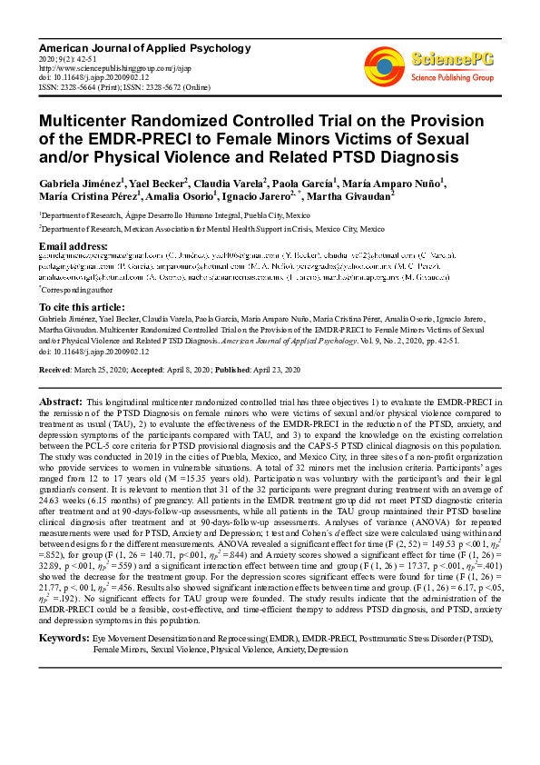 (PDF) Multicenter Randomized Controlled Trial on the Provision of the ...