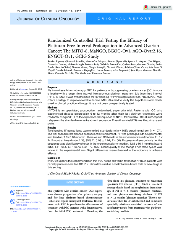 (PDF) Randomized Controlled Trial Testing the Efficacy of Platinum-Free ...