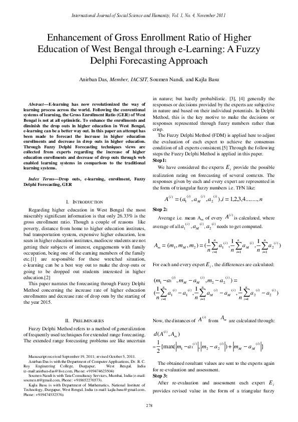 (PDF) Enhancement of Gross Enrollment Ratio of Higher Education of West ...