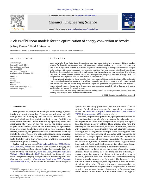 (PDF) A class of bilinear models for the optimization of energy ...