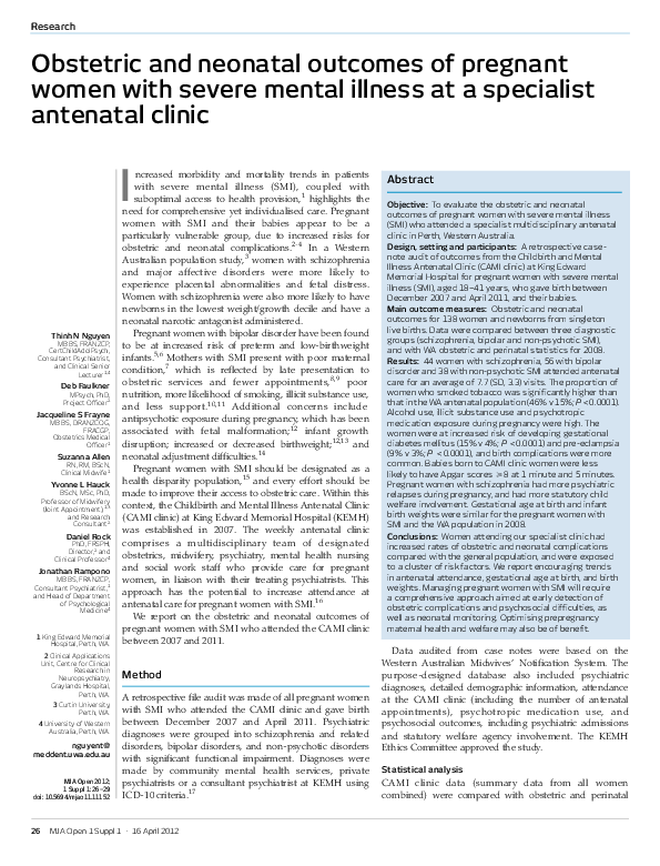 (PDF) Obstetric and neonatal outcomes of pregnant women with severe ...