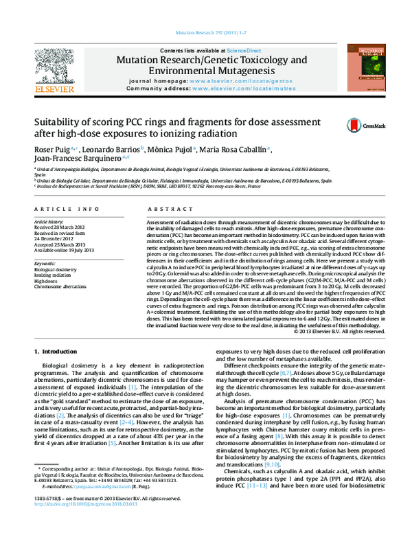 (PDF) Suitability of scoring PCC rings and fragments for dose ...