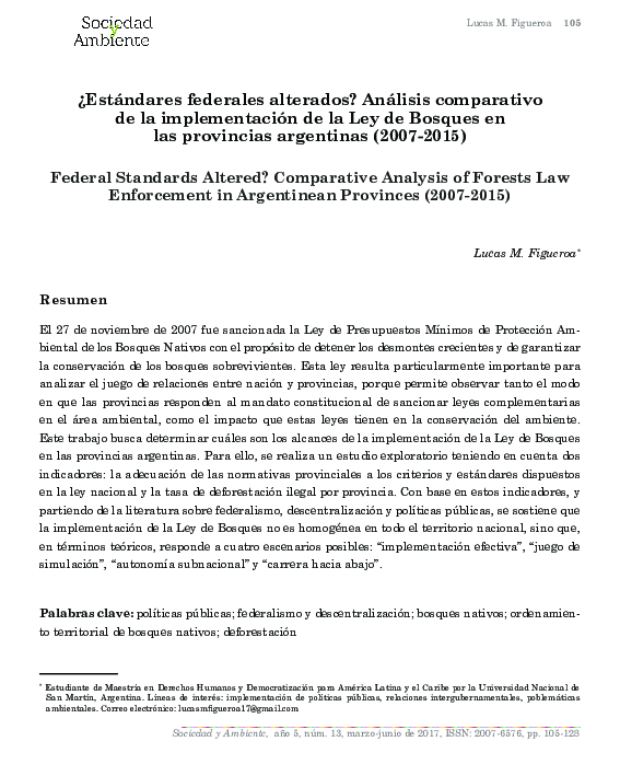 (PDF) Federal Standards Altered? Comparative Analysis of Forests Law ...
