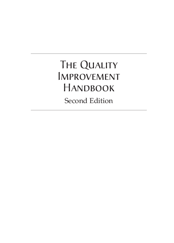 (PDF) E1289 Quality Improvement Handbook